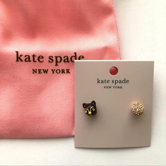 Kate Spade House Cat Earrings - Picture 5 of 5